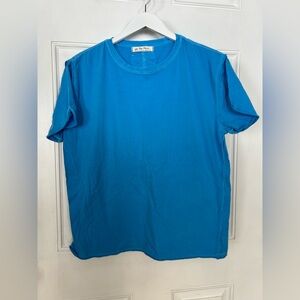 We The Free Bright Blue Short Sleeve Top